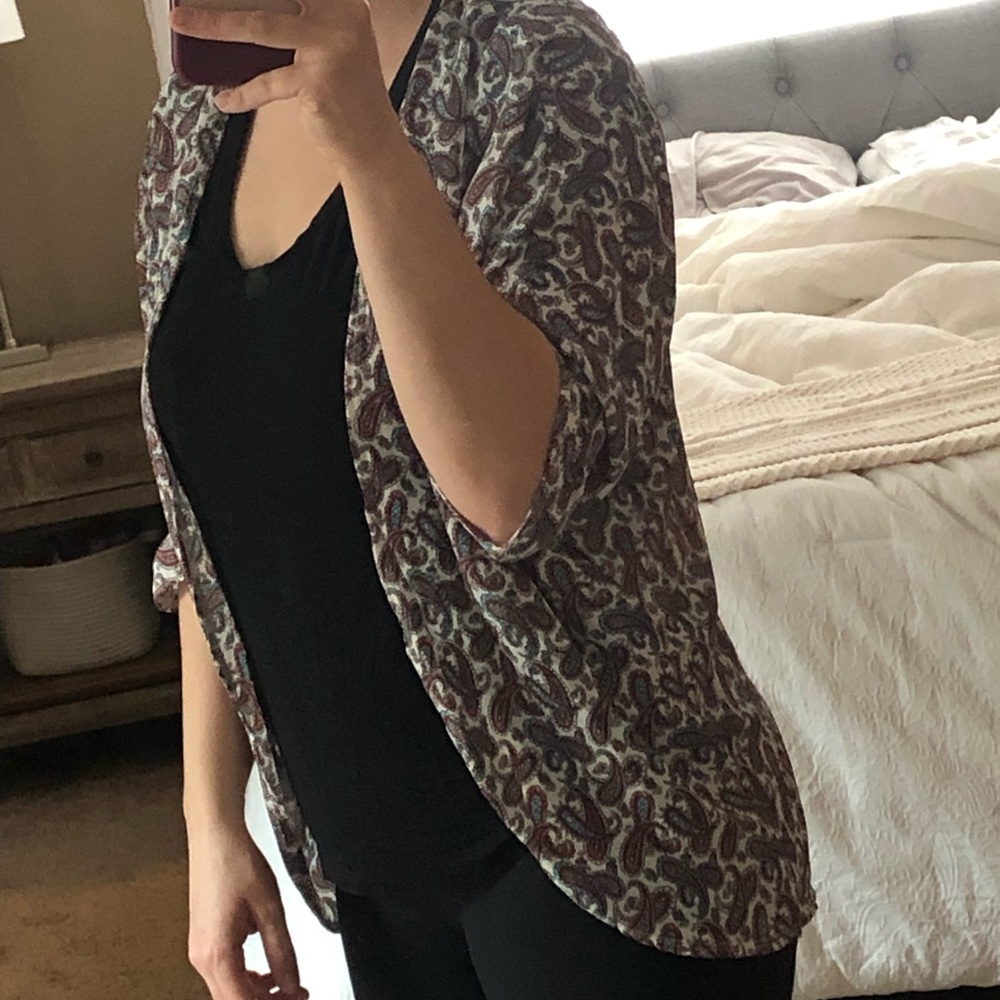 Paisley print kimono